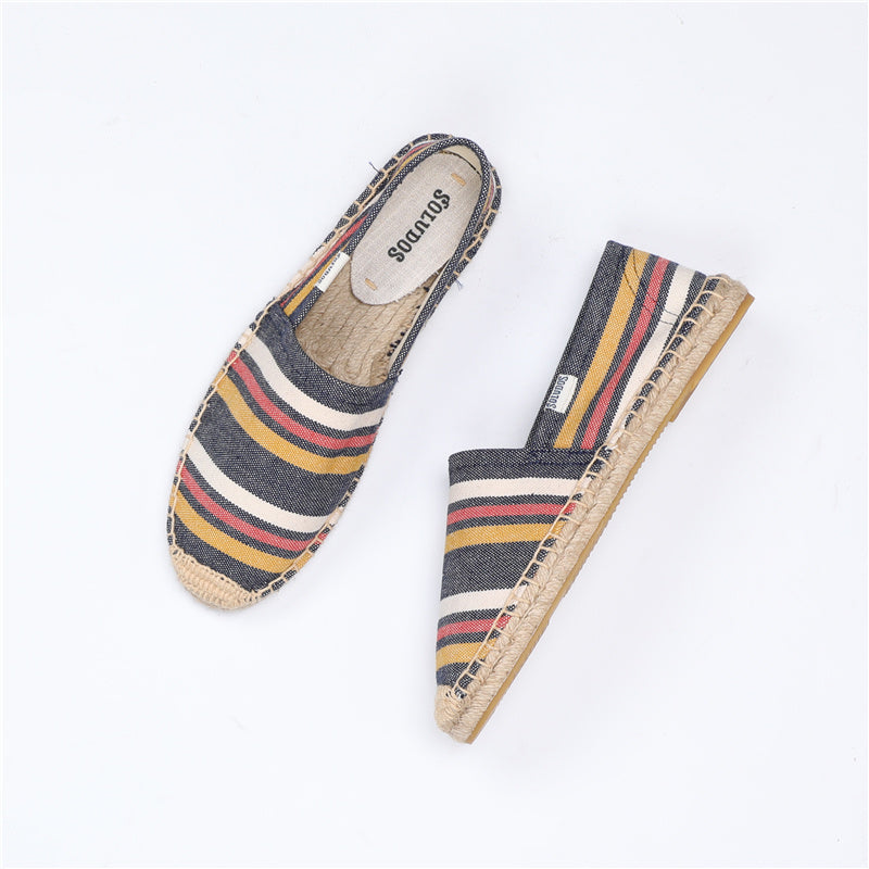 One Legged Straw Espadrilles Fisherman Shoes