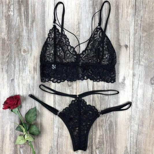 Bandage Lace Sexy Lingerie Woman Bra Underwear - Mubimart