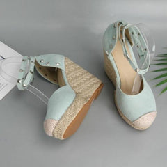 Dames Pumps Schoenen Espadrilles Wedges Platform Enkel Gesp Klinknagel