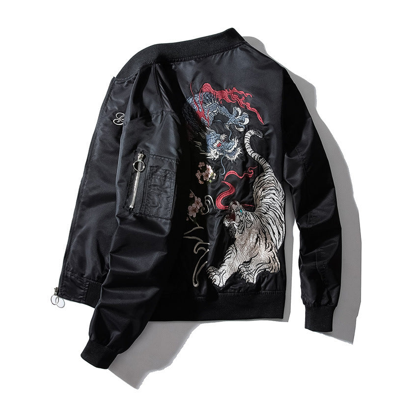 Embroidered Men's Tide Brand Bomber Jacket