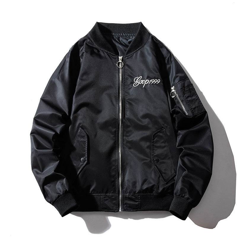 Embroidered Men's Tide Brand Bomber Jacket - Mubimart