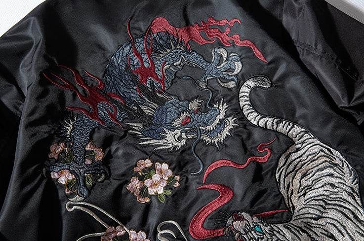 Embroidered Men's Tide Brand Bomber Jacket - Mubimart