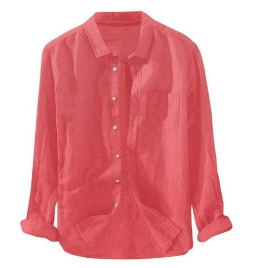 Linen shirt men's business - Mubimart