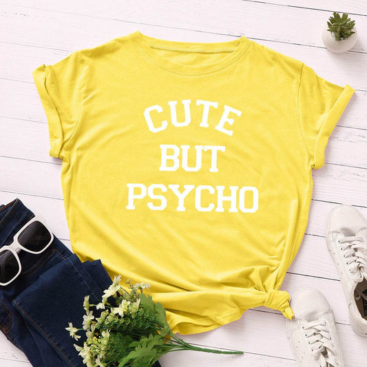 Gute But Psycho T-Shirt For Women - Mubimart