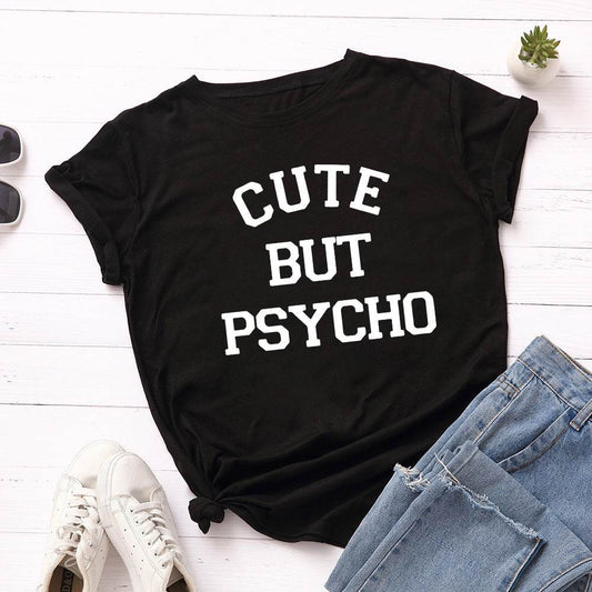 Gute But Psycho T-Shirt For Women - Mubimart
