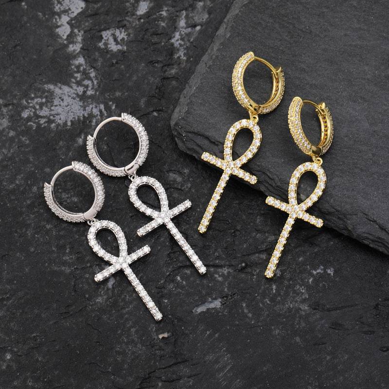 Hip hop hinge ring earrings for men and women - Mubimart