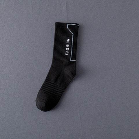 Socks Men'S Stockings Street Men'S Trendy Socks Simple Black And White Tube Socks Sports Socks - Mubimart
