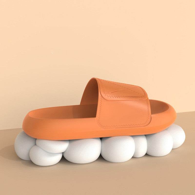 Slipper Female Summer Indoor Home Thickened Bottom Anti Slip Net Red Couple Bath Bathroom Home Cool Slipper Male - Mubimart