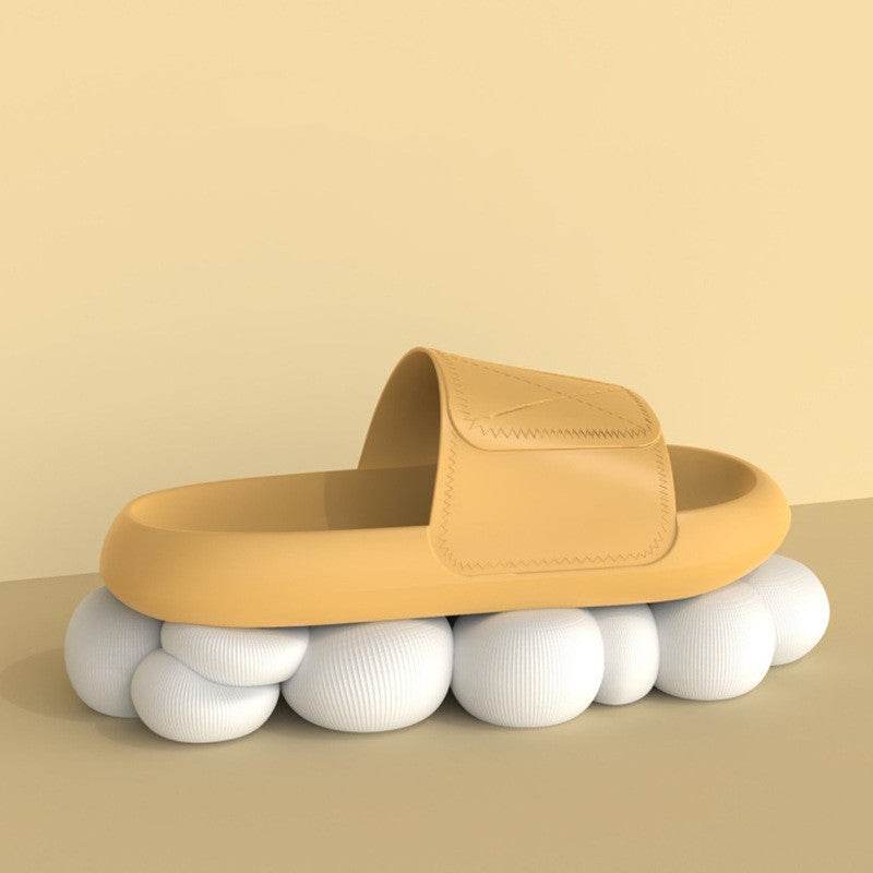 Slipper Female Summer Indoor Home Thickened Bottom Anti Slip Net Red Couple Bath Bathroom Home Cool Slipper Male - Mubimart