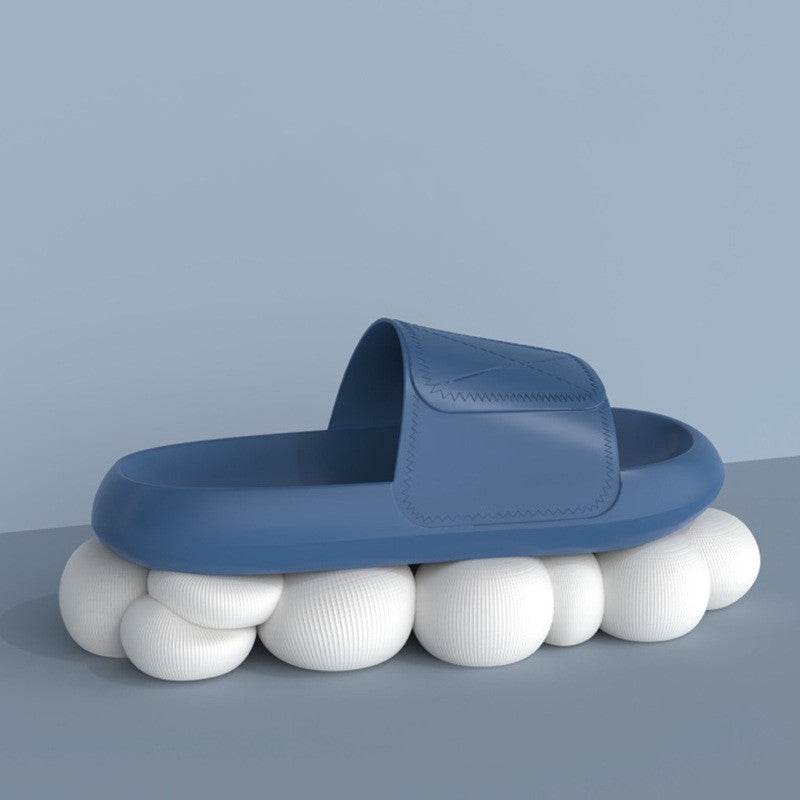 Slipper Female Summer Indoor Home Thickened Bottom Anti Slip Net Red Couple Bath Bathroom Home Cool Slipper Male - Mubimart
