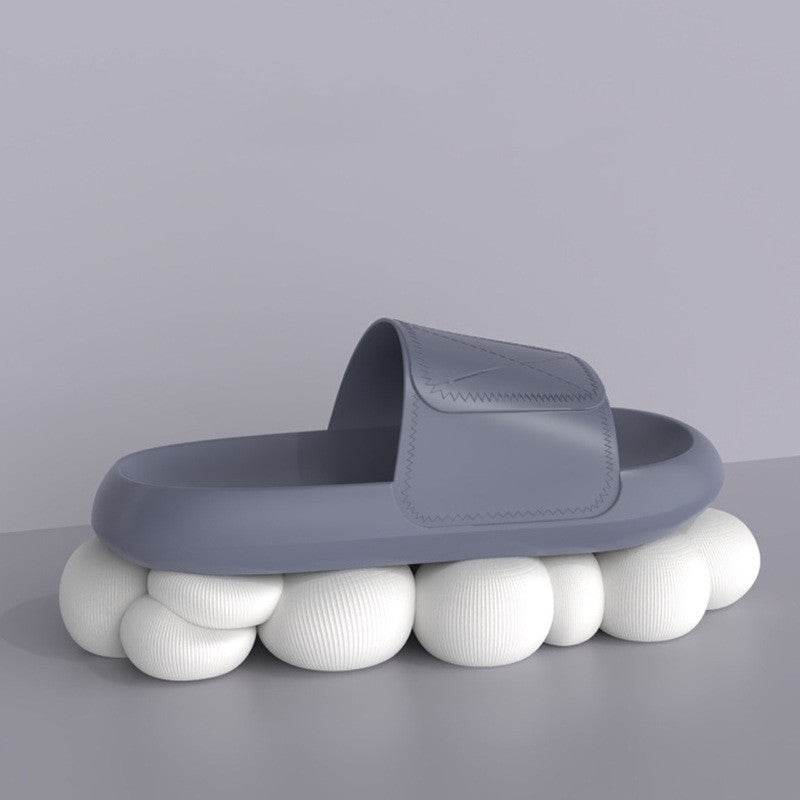 Slipper Female Summer Indoor Home Thickened Bottom Anti Slip Net Red Couple Bath Bathroom Home Cool Slipper Male - Mubimart