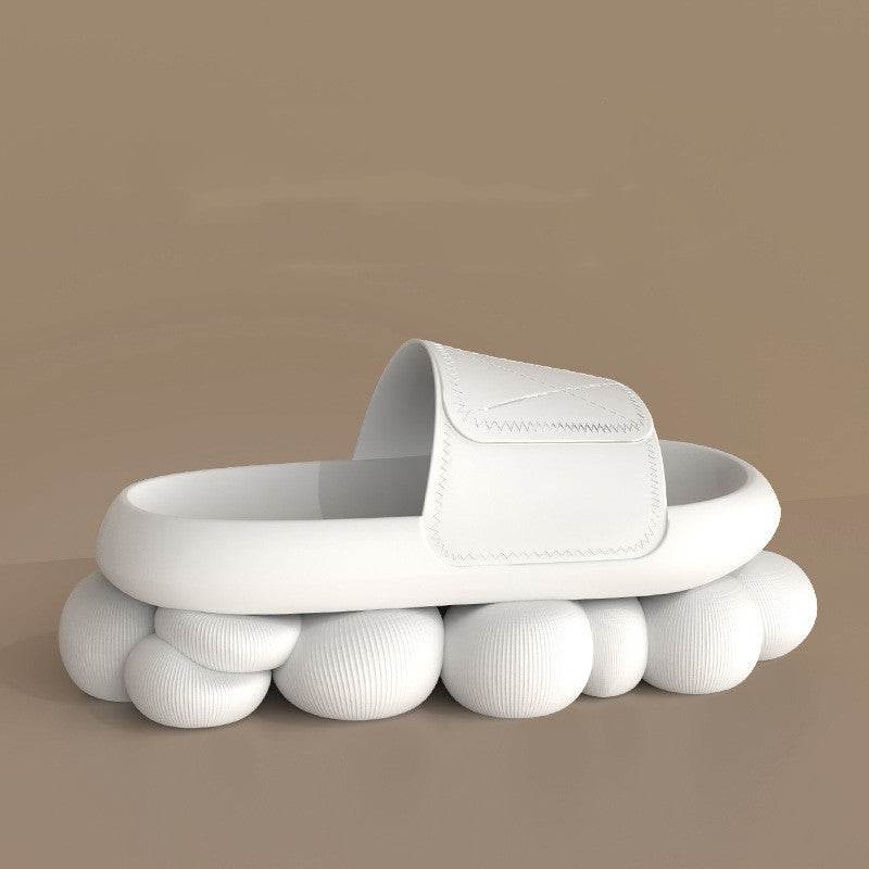 Slipper Female Summer Indoor Home Thickened Bottom Anti Slip Net Red Couple Bath Bathroom Home Cool Slipper Male - Mubimart