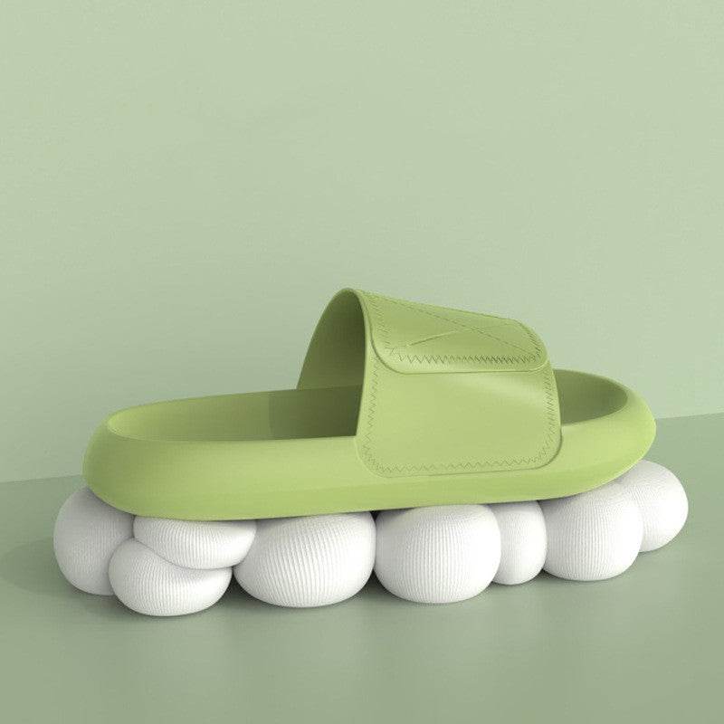 Slipper Female Summer Indoor Home Thickened Bottom Anti Slip Net Red Couple Bath Bathroom Home Cool Slipper Male - Mubimart