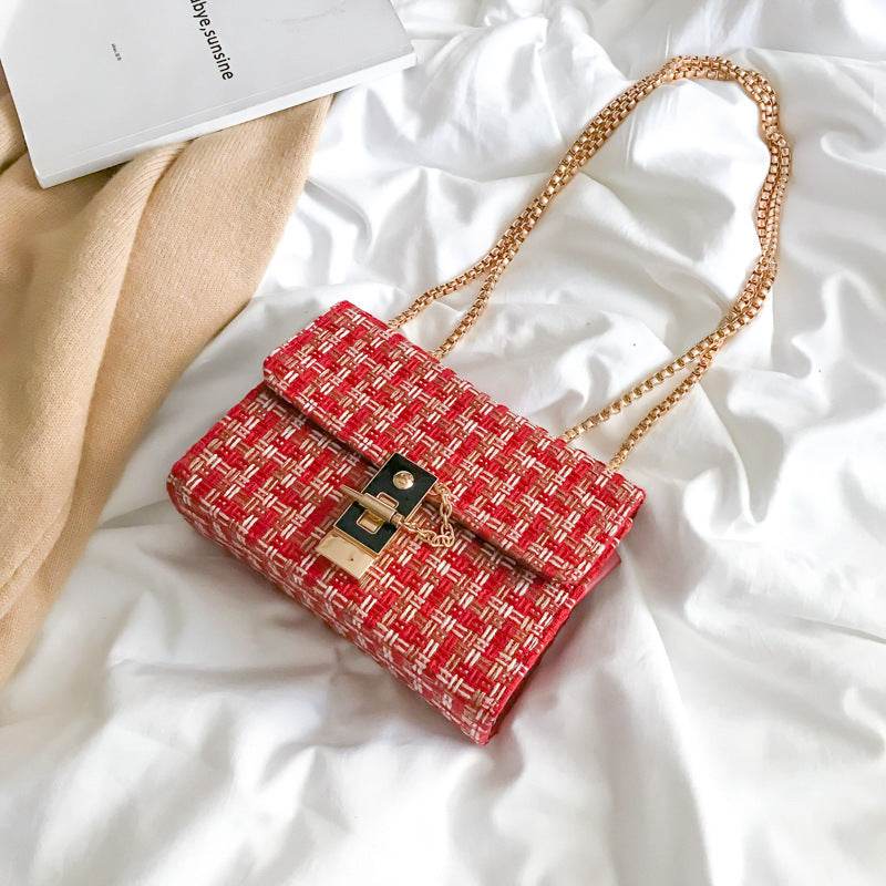 Chain Shoulder Small Bag Women Messenger Bag - Mubimart