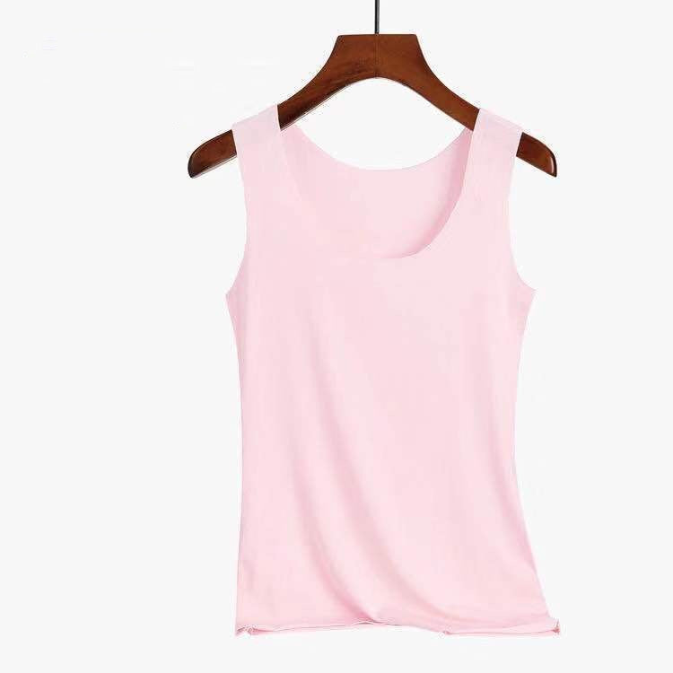 Summer Sexy Top Women O Neck Slim Seamless Tank Tops Soft Viscose Fiber Vogue Sleeveless T shirt Casual Black White Tops - Mubimart -  