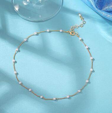 Creative Retro Simple Crystal Choker Short Necklace Women - Mubimart