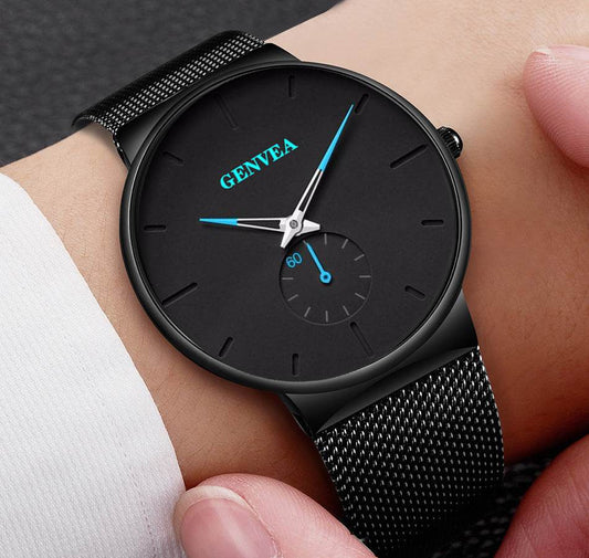 Fashion Casual Geneva Mens Watch Quartz Stainless Steel Brand Wristwatch Analog Watches Wrist - Mubimart