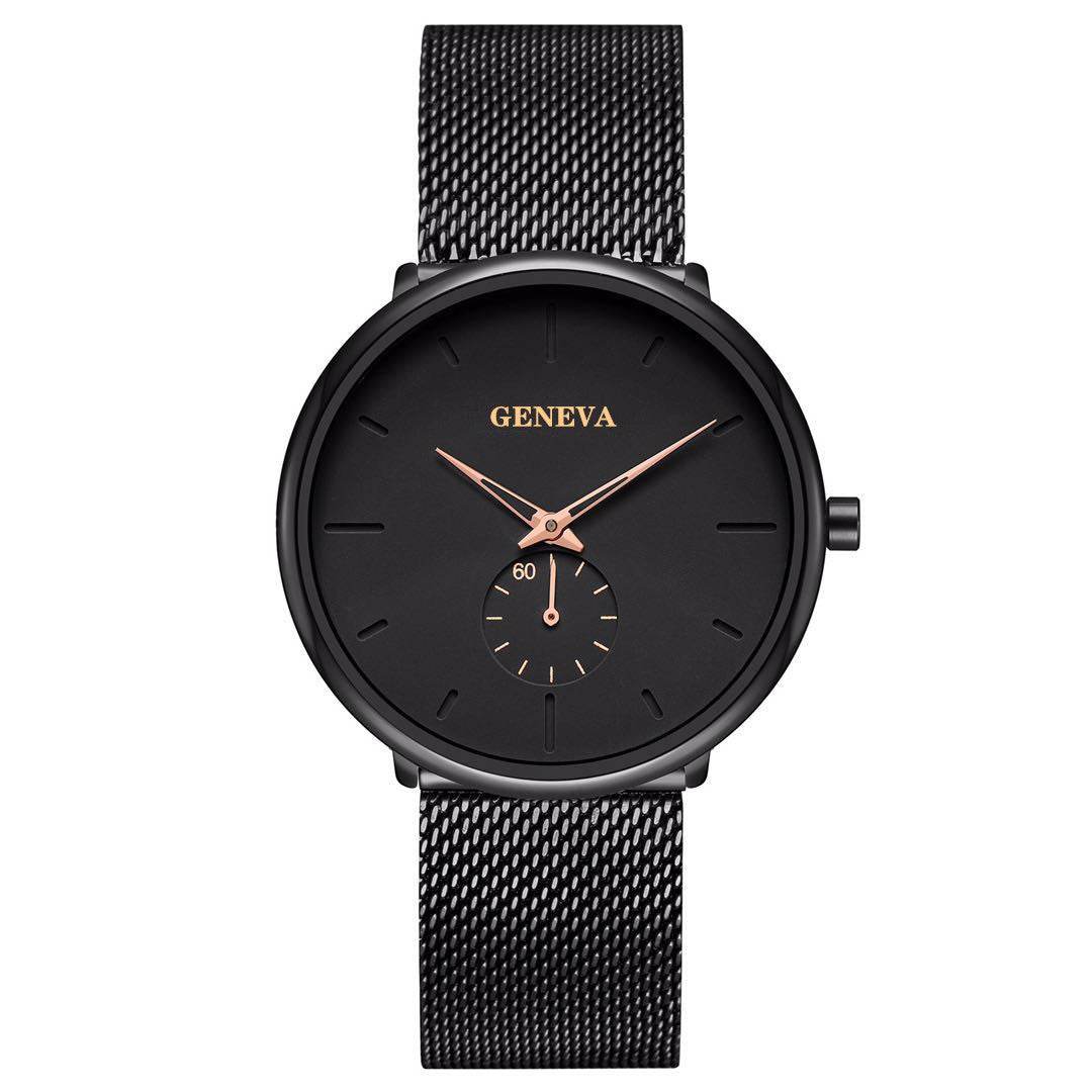 Fashion Casual Geneva Mens Watch Quartz Stainless Steel Brand Wristwatch Analog Watches Wrist - Mubimart
