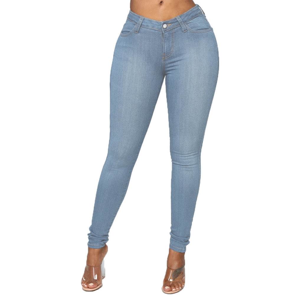 Explosive Style Jeans Women European Style Women'S Skinny Jeans Pencil Pants Xl - Mubimart