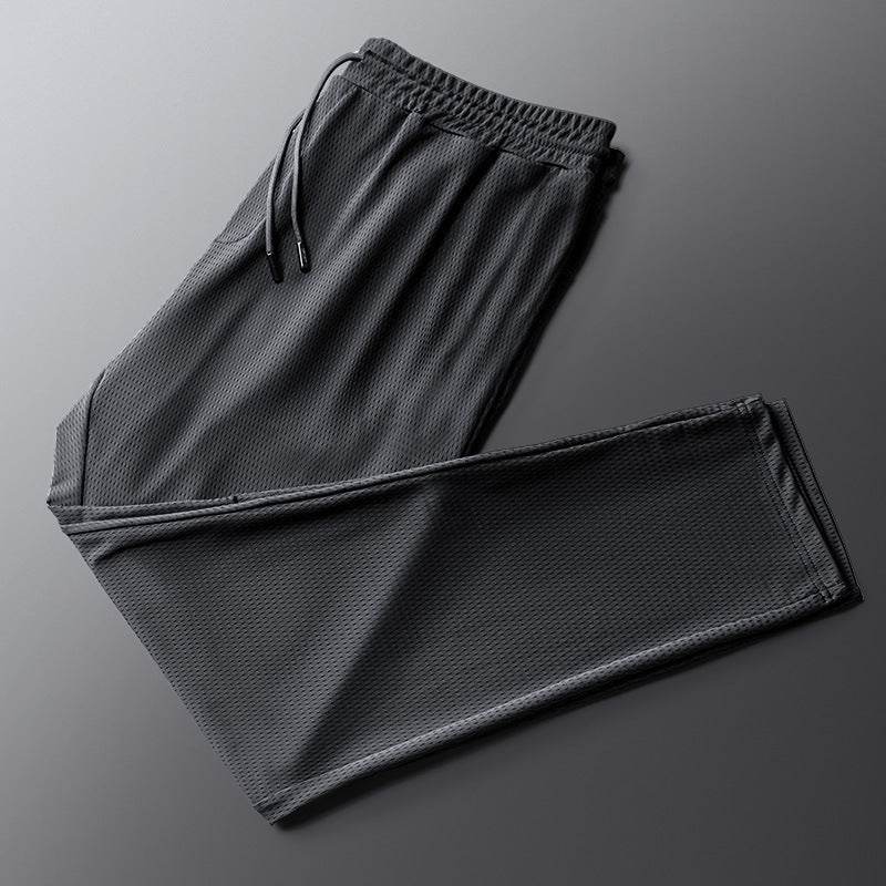 Men's Fashion Ice Silk Mesh Sweatpants - Mubimart