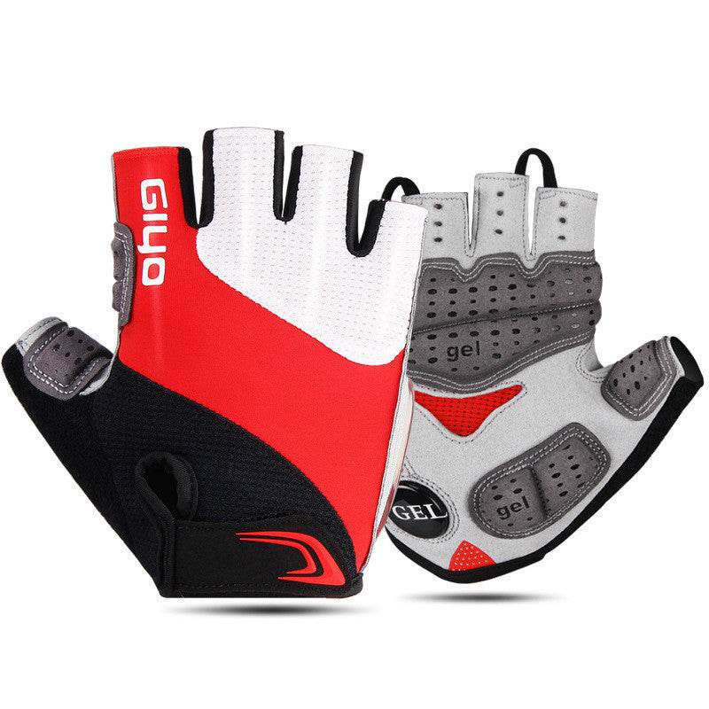 Bicycle Gloves Half Finger Outdoor Sports Gloves For Men Women Gel Pad Breathable Road Racing Riding Cycling Gloves - Mubimart