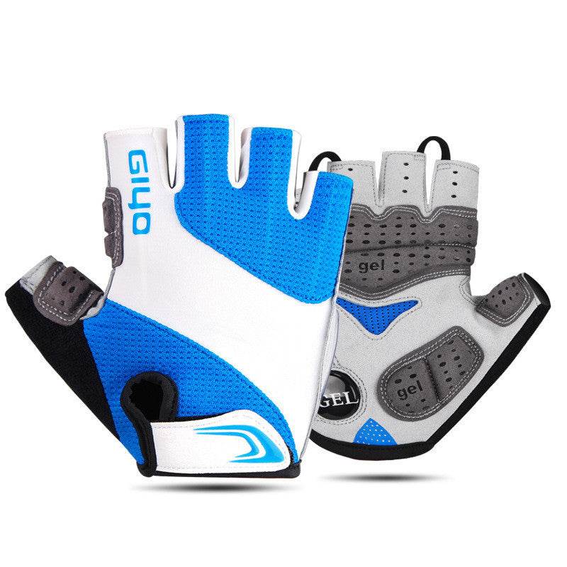 Bicycle Gloves Half Finger Outdoor Sports Gloves For Men Women Gel Pad Breathable Road Racing Riding Cycling Gloves - Mubimart