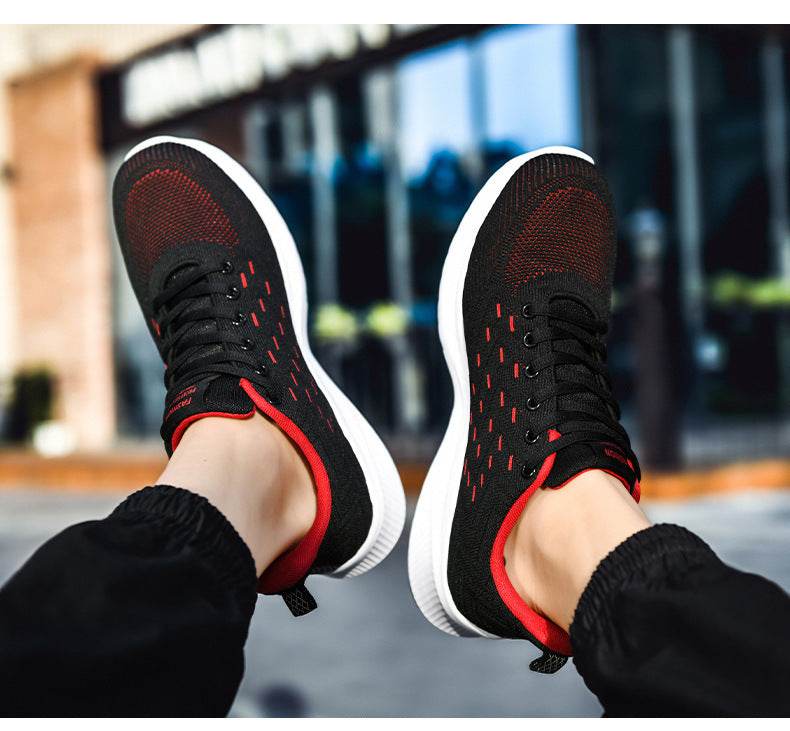 Sports Flying Woven Cold Sticky Ultralight Casual Running Shoes - Mubimart