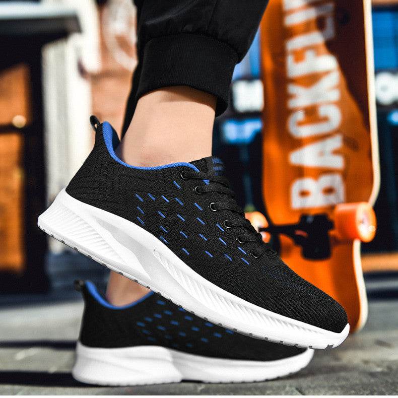 Sports Flying Woven Cold Sticky Ultralight Casual Running Shoes - Mubimart