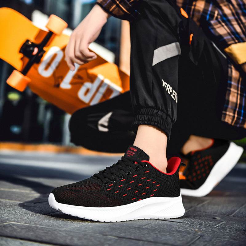 Sports Flying Woven Cold Sticky Ultralight Casual Running Shoes - Mubimart