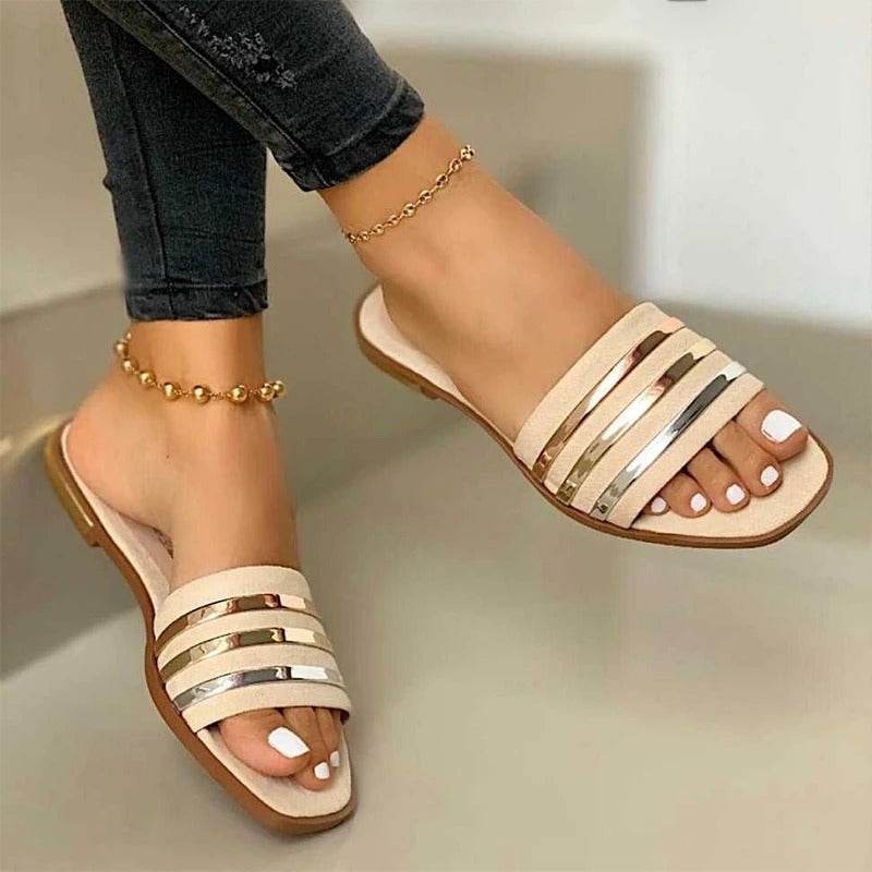 Comfortable Flat Slippers Women - Mubimart