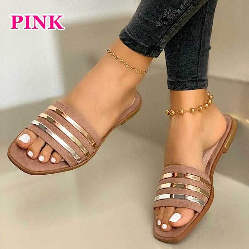 Comfortable Flat Slippers Women - Mubimart