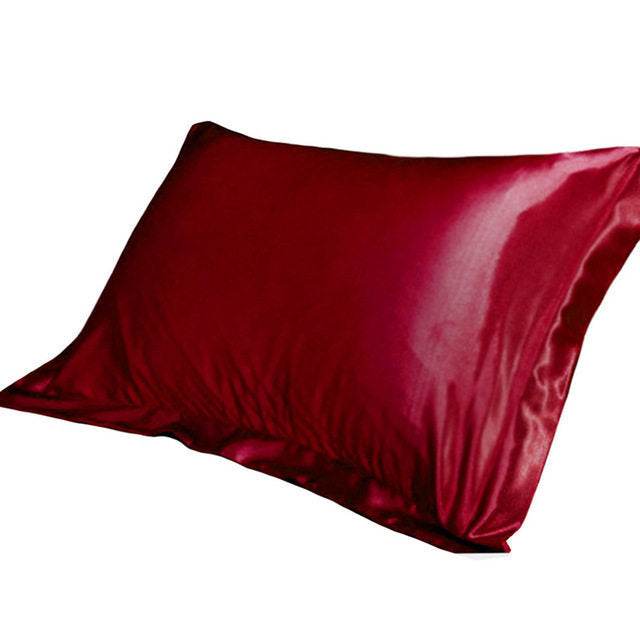 Pure Emulation Silk Satin Pillowcase Comfortable Pillowcase - Mubimart