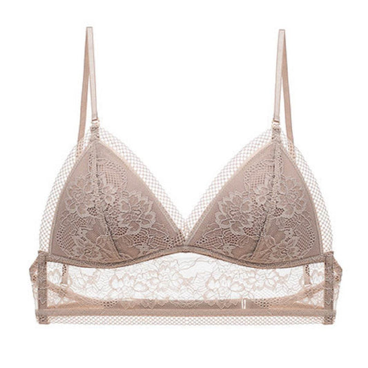 Spring And Summer Ultra-Thin Underwear Women'S Halter Neck Bra U-Shaped Big Backless Strapless Bra - Mubimart