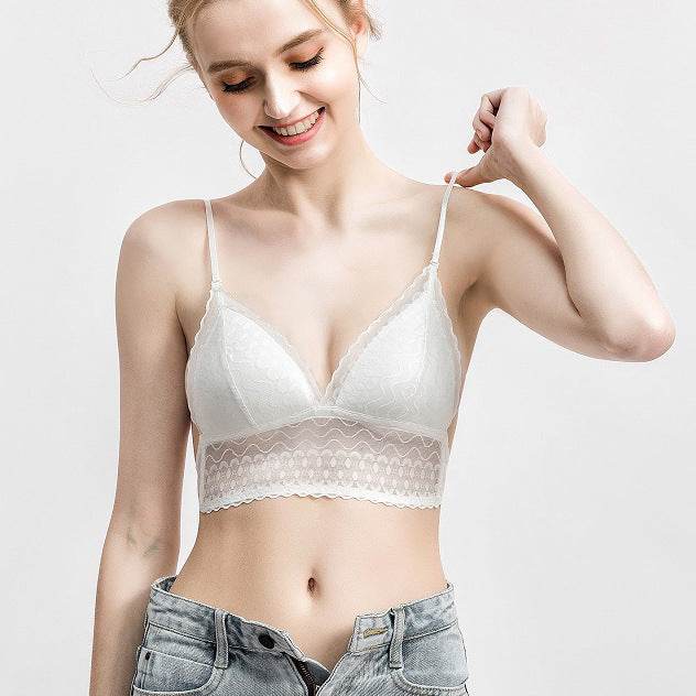 Spring And Summer Ultra-Thin Underwear Women'S Halter Neck Bra U-Shaped Big Backless Strapless Bra - Mubimart