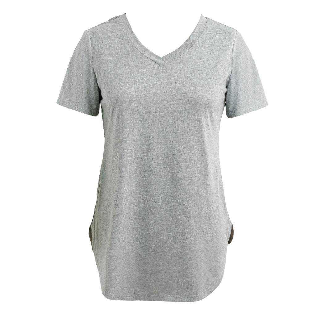 Women's T-shirt Summer Plus Size Tee Basic Shirts - Mubimart