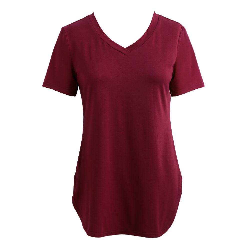 Women's T-shirt Summer Plus Size Tee Basic Shirts - Mubimart