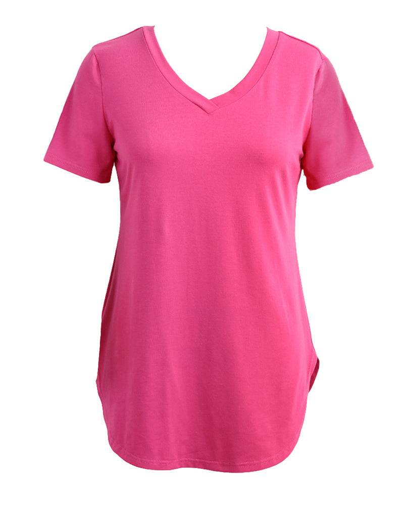 Women's T-shirt Summer Plus Size Tee Basic Shirts - Mubimart