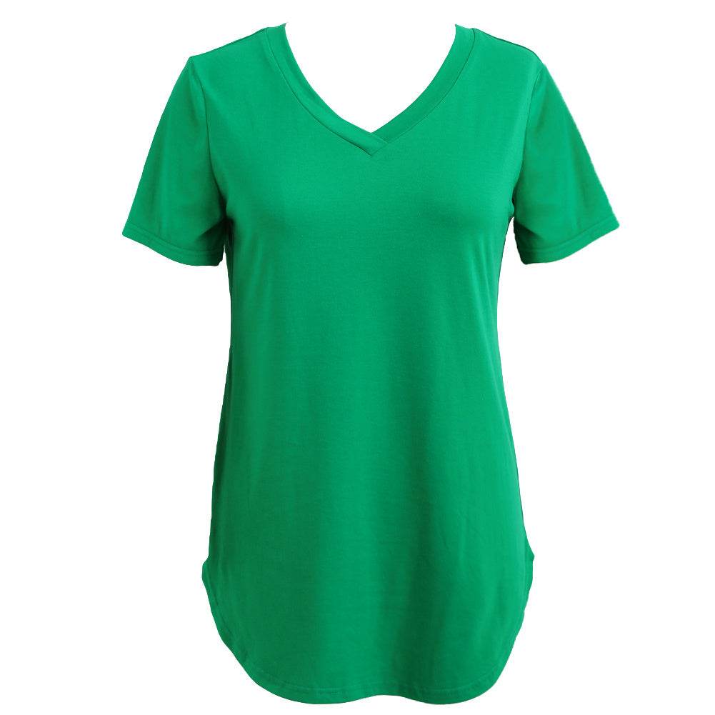Women's T-shirt Summer Plus Size Tee Basic Shirts - Mubimart