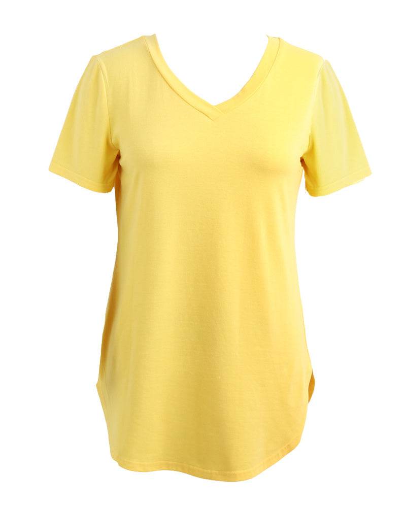 Women's T-shirt Summer Plus Size Tee Basic Shirts - Mubimart