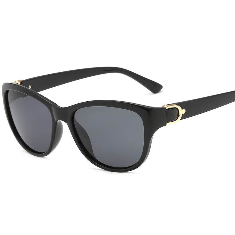 Metal Hybrid Polarized Sunglasses Retro Sunglasses - Mubimart