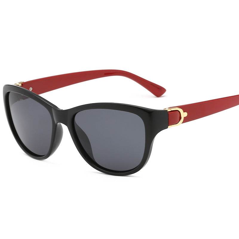 Metal Hybrid Polarized Sunglasses Retro Sunglasses - Mubimart