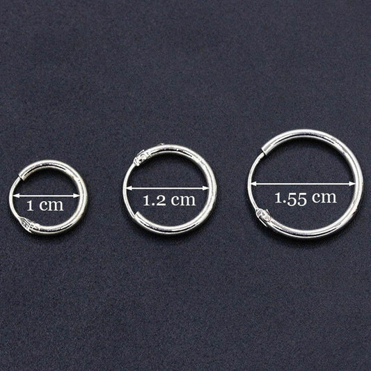 Vintage Glossy Geometry Round Circle Black Gold Silver Color Earrings for Women Kolczyki Damskie Hoop Earring Pendientes Mujer - Mubimart