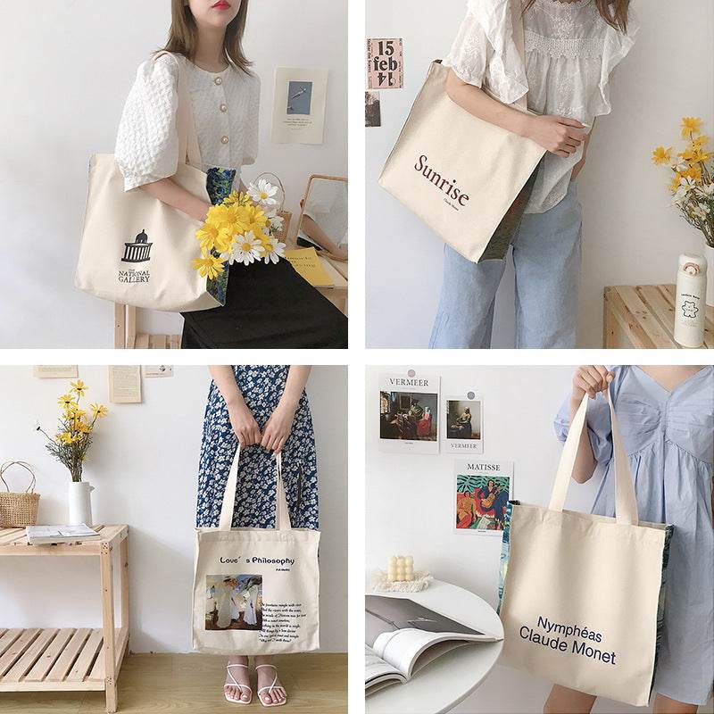 Youda Original Fashion Women Bags Casual Style Female Shopping Bag Simple Ladies Handbags Canvas Tote For Girls Sweet Handbag - Mubimart