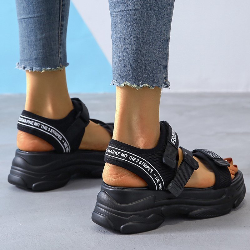 Sports Style Women's Shoes Velcro Sandals Women Platform Sandals Women