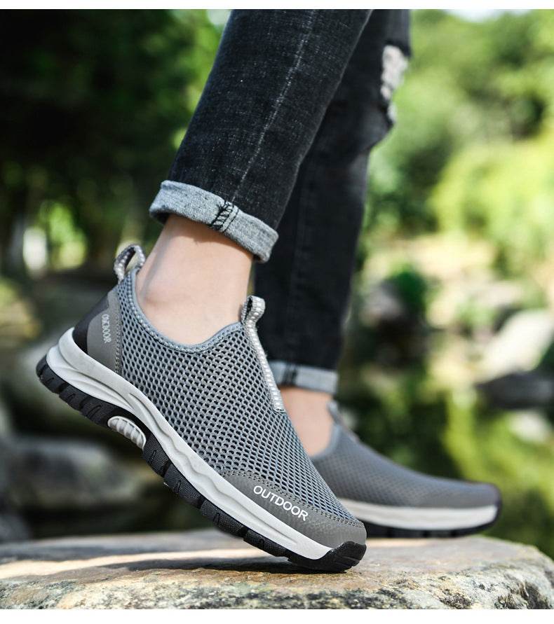 Breathable Hollow Fashion Slip-on Lazy Shoes - Mubimart