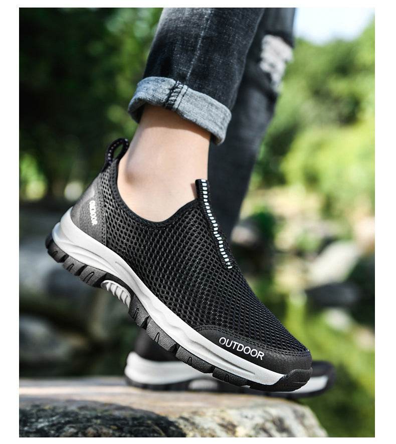 Breathable Hollow Fashion Slip-on Lazy Shoes - Mubimart