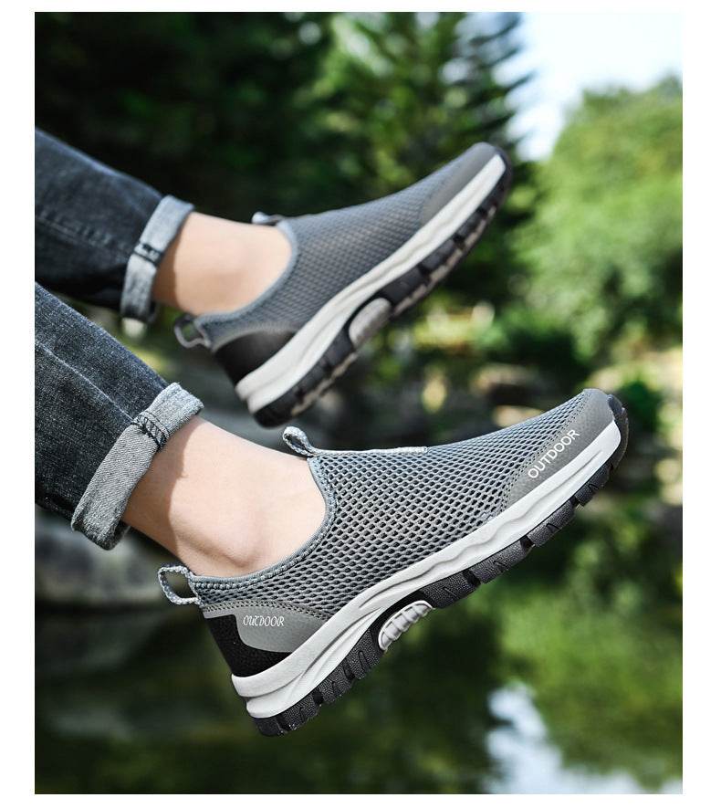 Breathable Hollow Fashion Slip-on Lazy Shoes - Mubimart