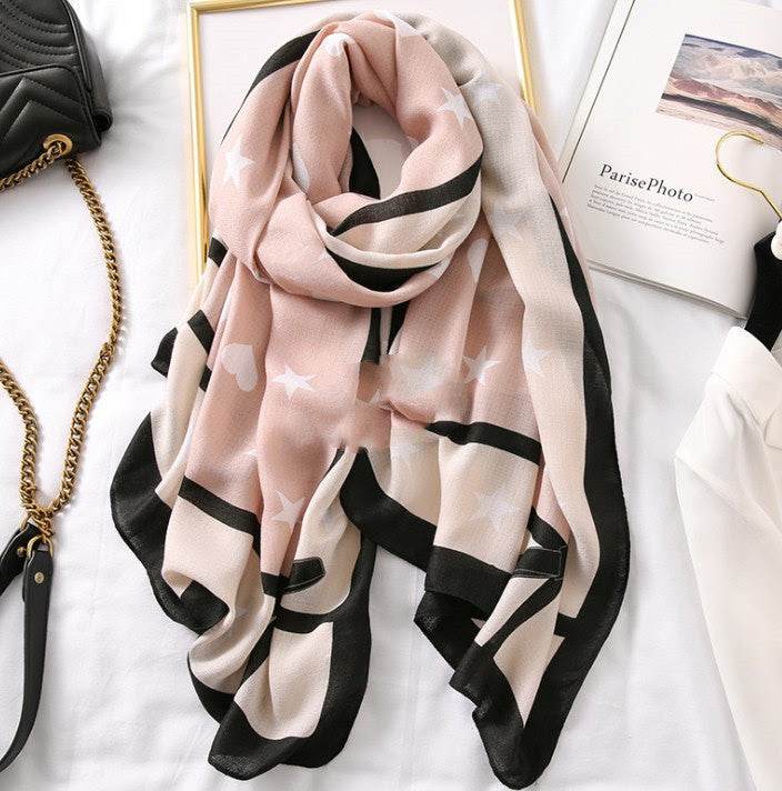 Men's And Women's Cotton Scarf Casual Leopard Print Long Gauze Scarf - Mubimart