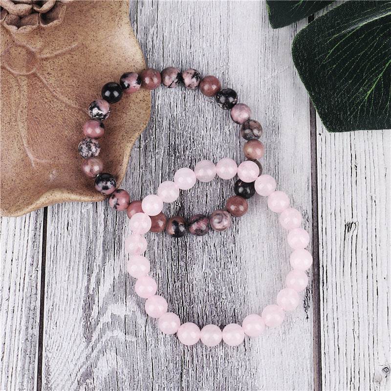 Three-Piece Bracelet Bracelet Stone Beaded Elastic Bracelet Women - Mubimart