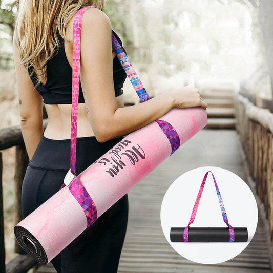 Pure Cotton Yoga Mat Strap Elastic Band Colorful Binding Band Yoga Storage Rope Binding Rope Yoga Bag Printing Binding Rope - Mubimart